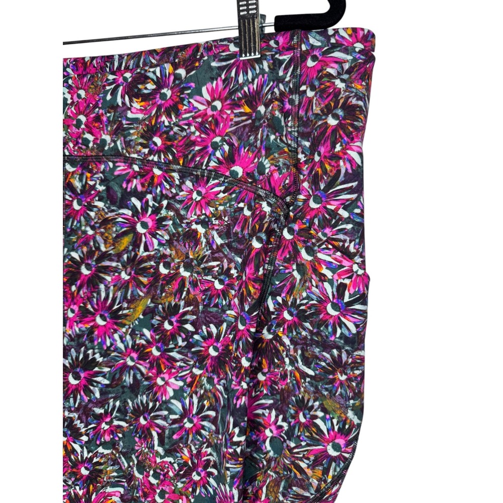 Lululemon Swift Speed High Rise Crop 21" Floral Electric Multi Leggings Size 20 - Picture 2 of 9